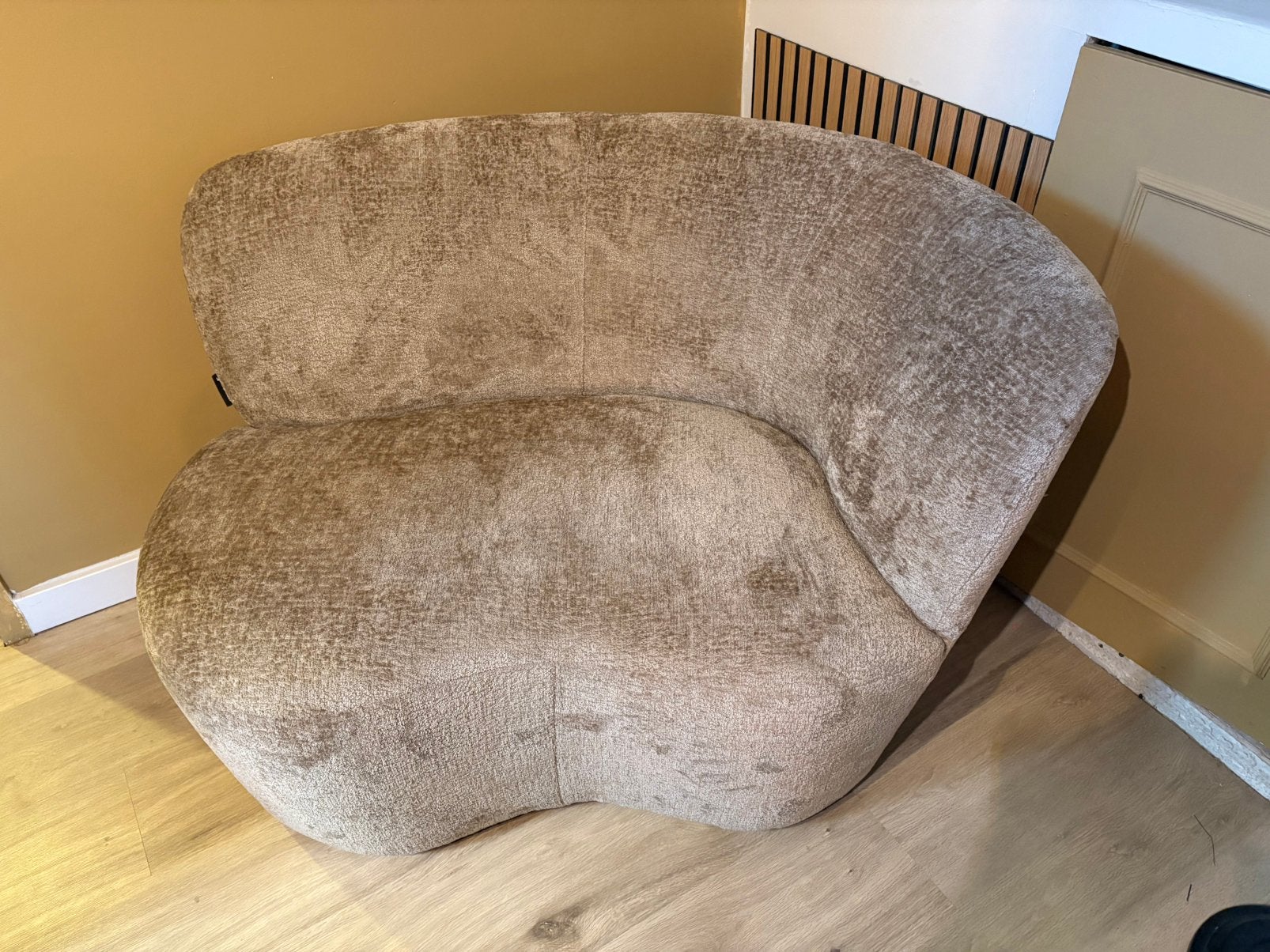 Karwei bankje kleur tapau met leuning rechts, Ophalen, 75 tot 100 cm, Zo goed als nieuw, 100 tot 125 cm