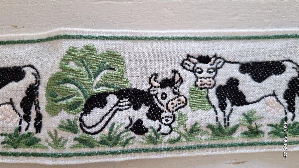 2x Vintage geweven sierband, Hobby en Vrije tijd, Ophalen of Verzenden, Zo goed als nieuw, Lint, Band of Elastiek