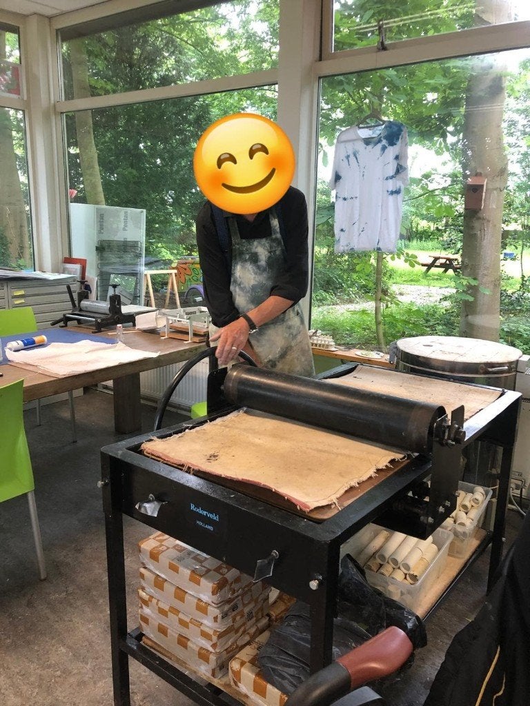 Drukpers (wals) Roderveld Holland, Ophalen, Gebruikt