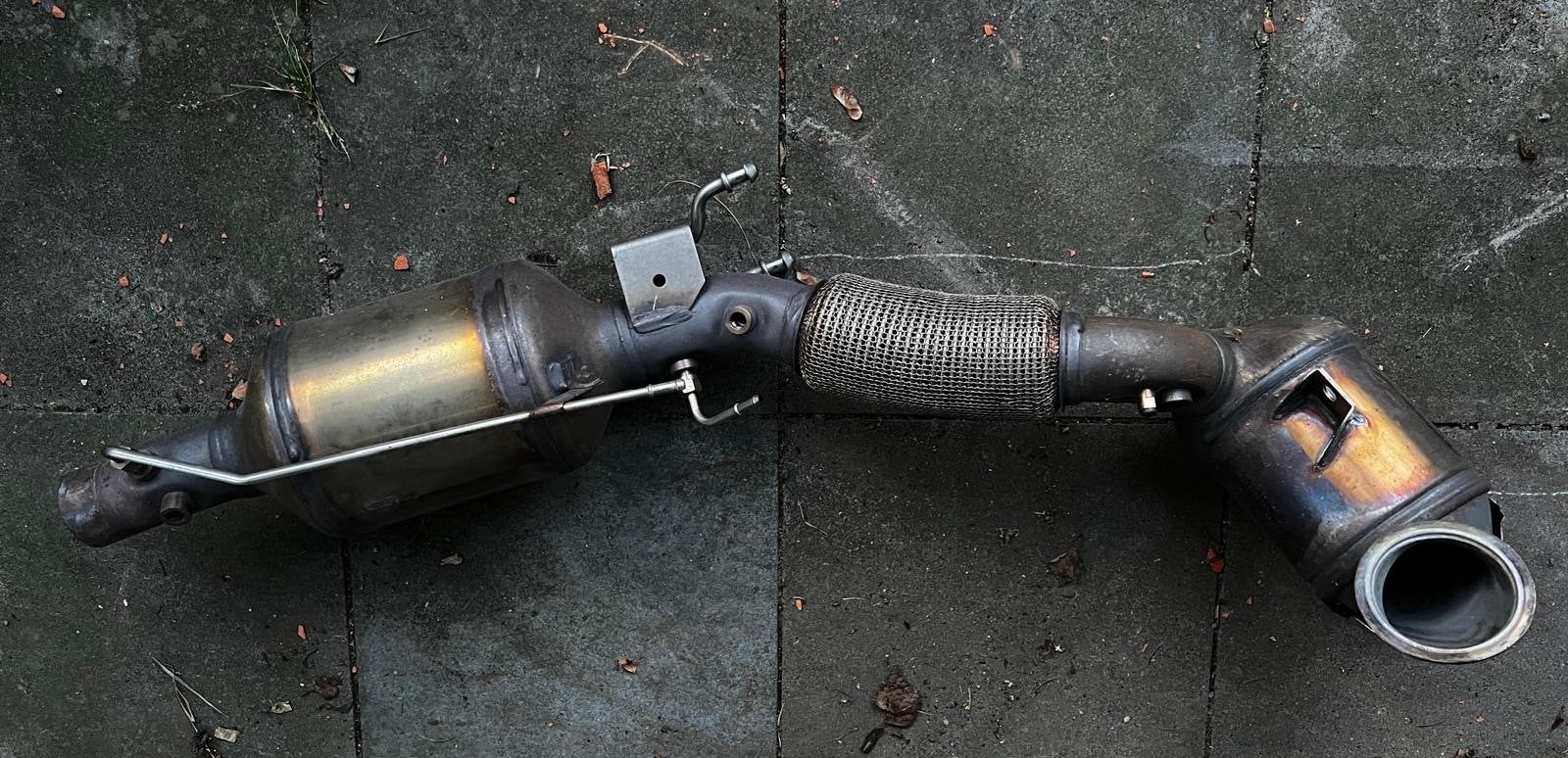 Originele Golf GTI TCR downpipe met katalysator/OPF 2019, Auto-onderdelen, Uitlaatsystemen, Ophalen, Gebruikt