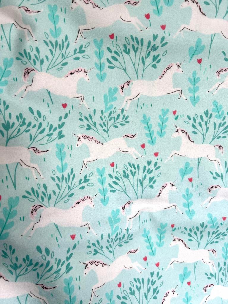 USA katoenflanel unicorns, Hobby en Vrije tijd, Stoffen en Lappen, 120 cm of meer, Ophalen of Verzenden, Zo goed als nieuw, Katoen