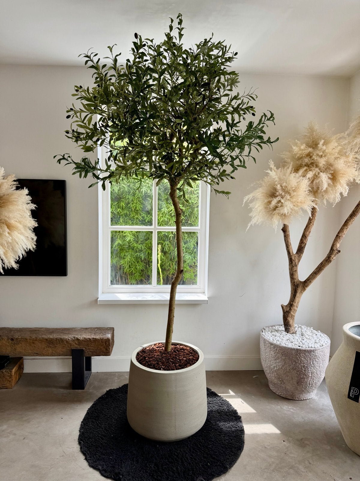 Kunst Olijfboom in Pot - Realistische Decoratie, Overige soorten, Volle zon, Vaste plant, Ophalen of Verzenden