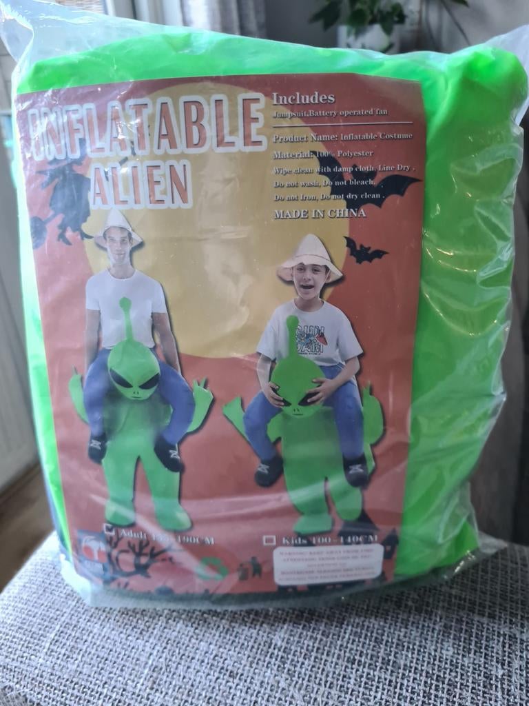 Nieuw Opblaas Alien Pak, Ophalen of Verzenden, Nieuw, 170 of groter, Jongen of Meisje