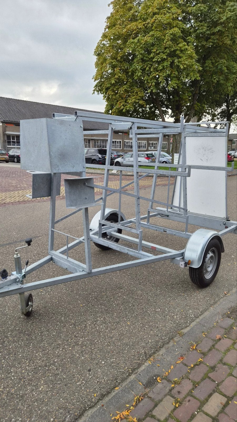 te koop steigeraanhanger afsluitbare de luxe zgan, Doe-het-zelf en Verbouw, Ophalen of Verzenden, Zo goed als nieuw, Rolsteiger of Kamersteiger