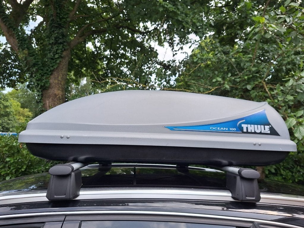 Dakkoffer Thule Ocean 100 met Thule snelsluiters, Auto diversen, Dakkoffers, Ophalen, Gebruikt