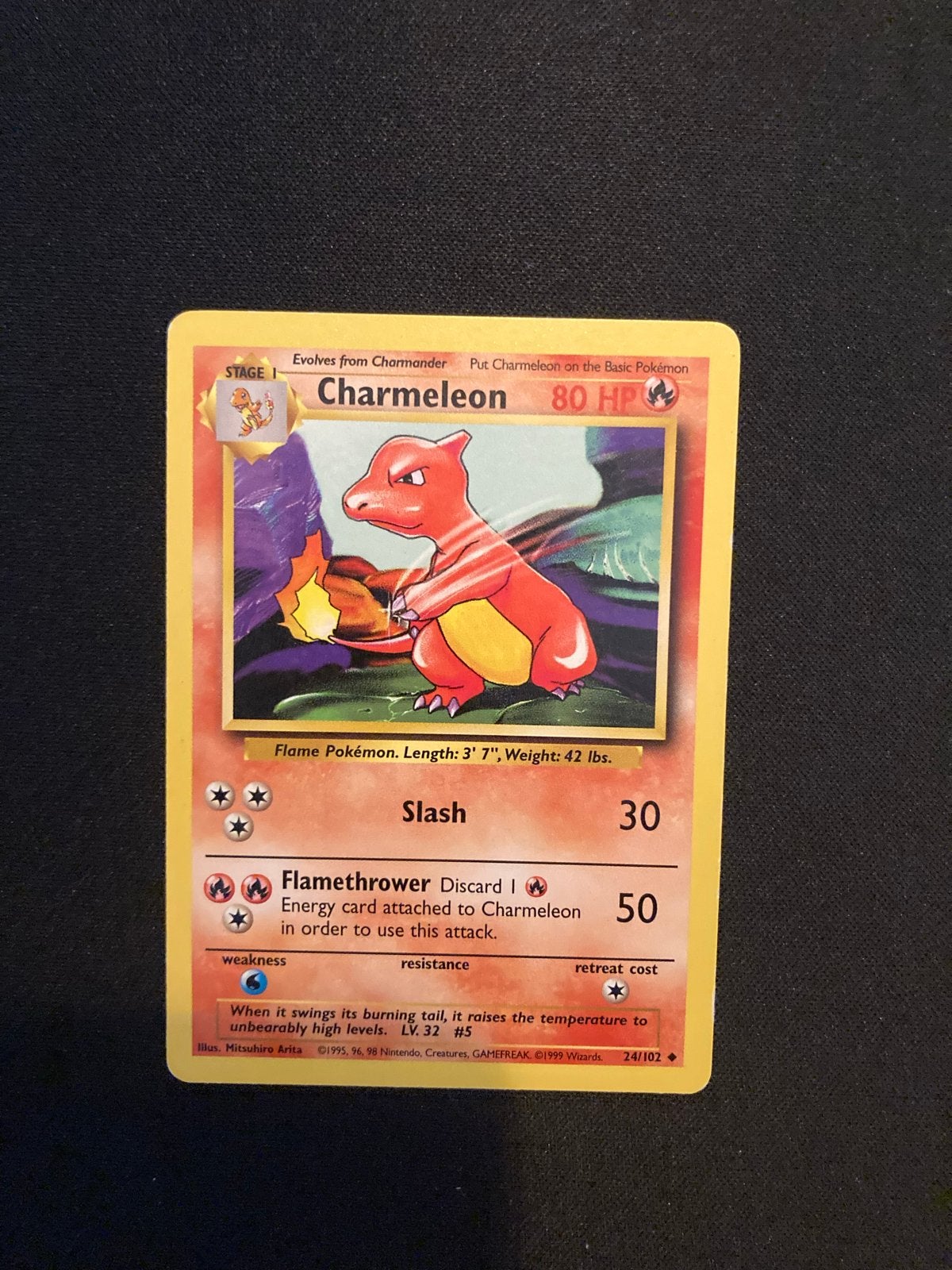 Charmeleon 24/102 - staat EX, Hobby en Vrije tijd, Verzamelkaartspellen | Pokémon, Ophalen of Verzenden, Gebruikt, Losse kaart
