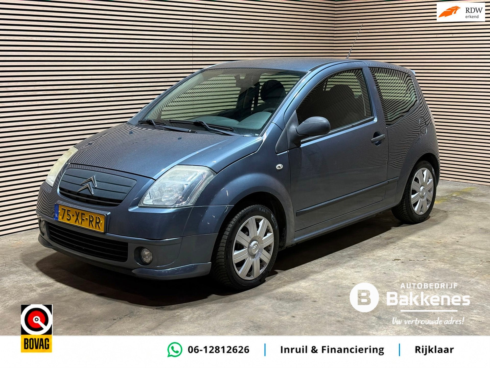 Citroen C2 1.4i Caractère | Airco | Trekhaak, Voorwielaandrijving, 4 cilinders, Origineel Nederlands, Bedrijf