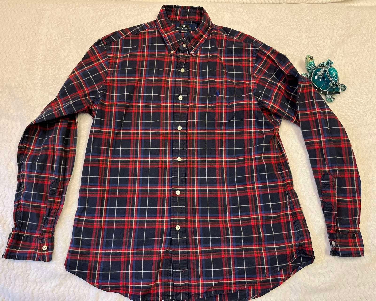 Polo Ralph Lauren geruit overhemd - Maat L, Kleding | Heren, Overhemden, Meerkleurig, Ophalen of Verzenden, Halswijdte 41/42 (L)