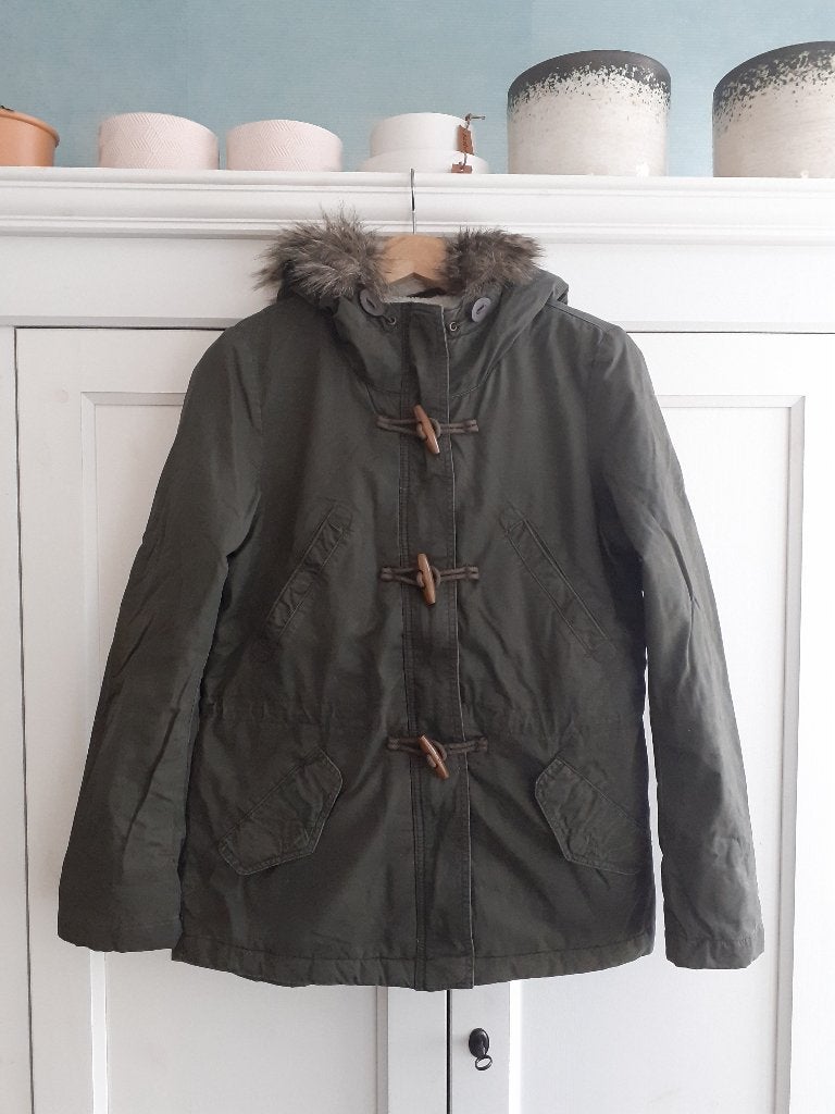 Winterjas parka maat: S / 36, H&M, Ophalen of Verzenden, Maat 36 (S), Gedragen