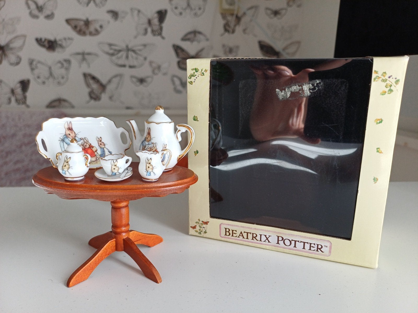 Beatrix Potter Miniatuur Theeservies 1:12, Reutter Porzellan, Ophalen of Verzenden, Zo goed als nieuw, Porselein, Overige typen