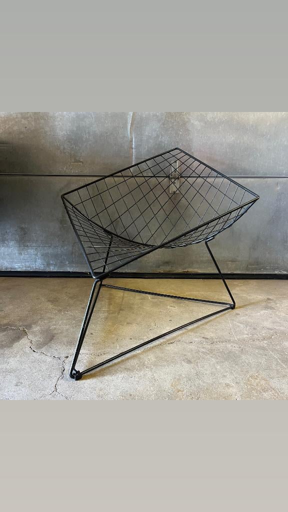 Ikea Oti draadstaal fauteuil door Niels Gammelgaard, Ophalen, Gebruikt, 100 tot 125 cm, Niels Gammelgaard
