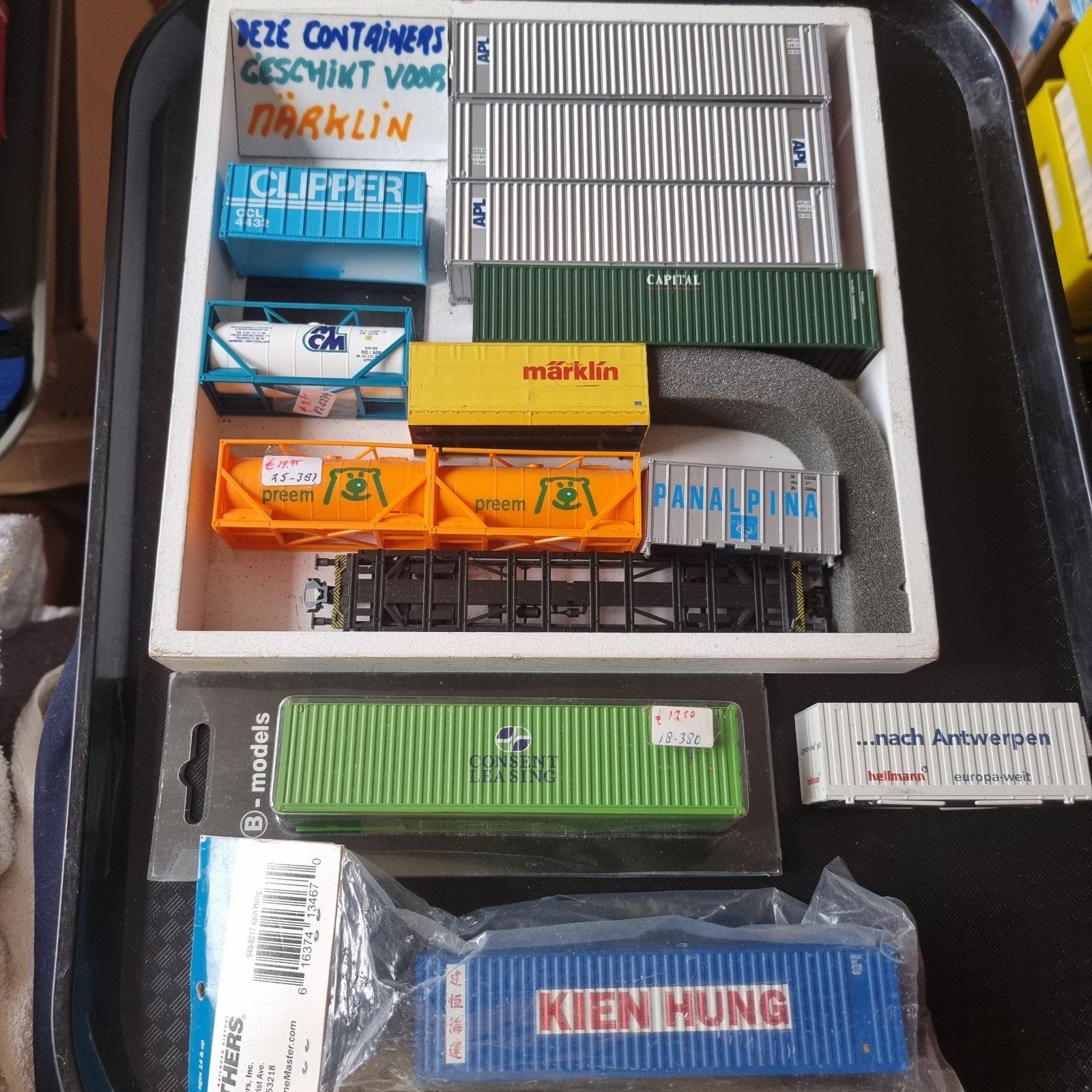 BERTSCHI / MÄRKLIN CONTAINER + DIVERS -H0- 1:87, Ophalen of Verzenden, Zo goed als nieuw, Overige merken