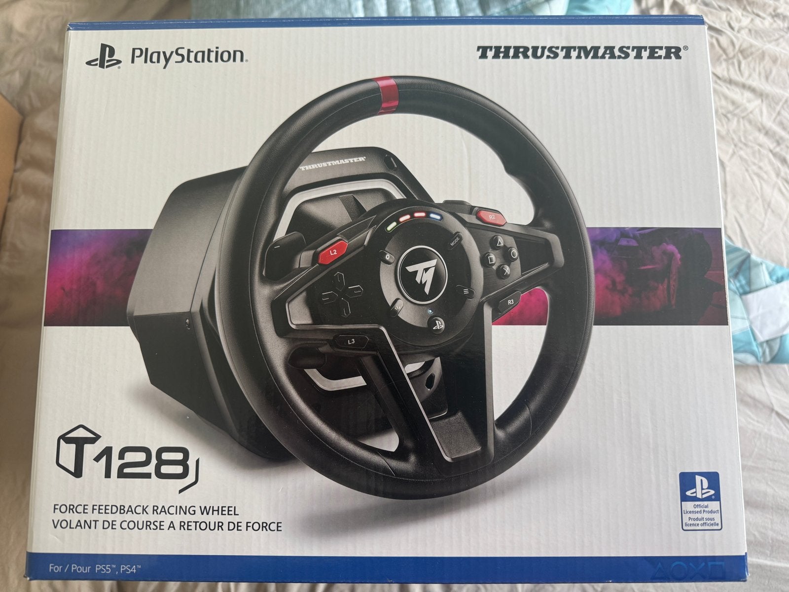 Thrustmaster T128 racestuur met pedalen voor PS5/PS4, Ophalen of Verzenden, Zo goed als nieuw, Stuur of Pedalen, PlayStation 4
