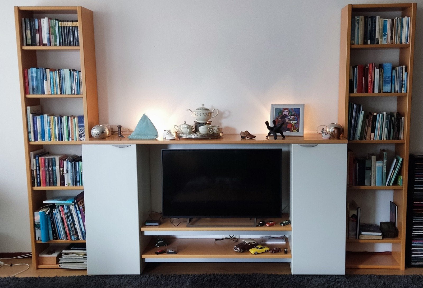 Interstar wandmeubel met boekenkast en tv-gedeelte, Ophalen, 25 tot 50 cm, 200 cm of meer