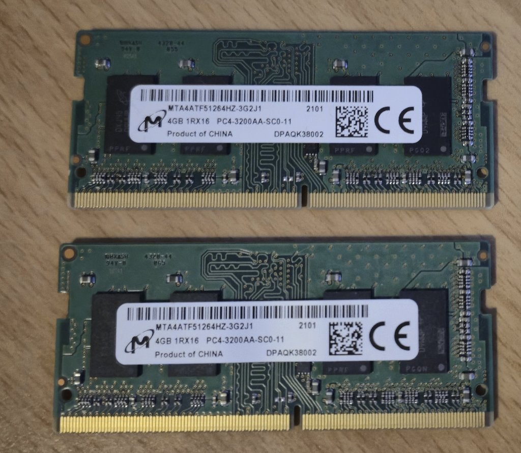 2x4GB DDR4 SoDimm, Computers en Software, Ophalen, DDR4, 8 GB, Zo goed als nieuw