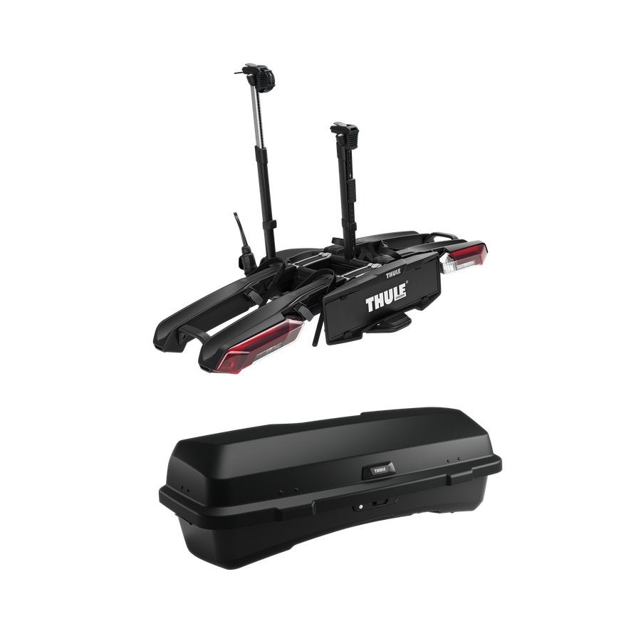 Thule Epos + Santu box slechts €1699,00 bij de Eend, Ophalen, Elektrische fiets, Nieuw, 2 fietsen