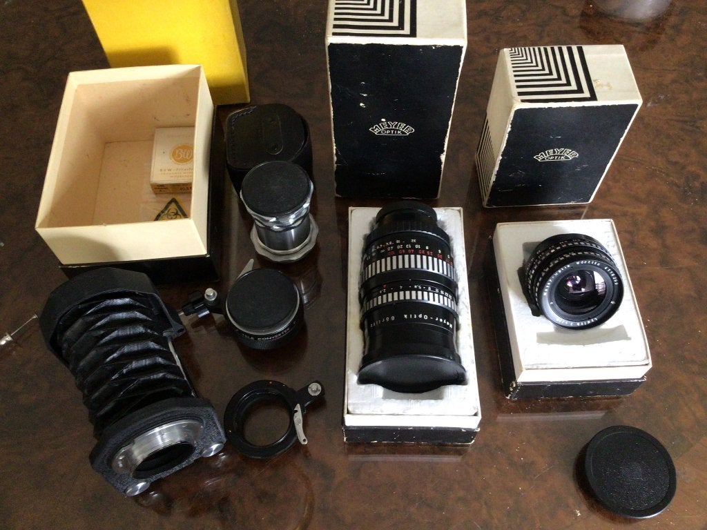 Exa camera lenzen, Audio, Tv en Foto, Fotocamera's Analoog, Ophalen of Verzenden, Gebruikt, Spiegelreflex, Overige Merken