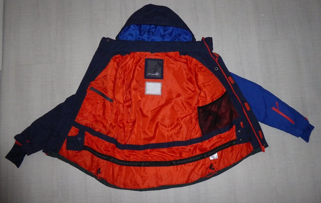 Mountain Peak skijas blauw / groen jongen maat 164 + col, Mountainpeak, Ophalen of Verzenden, Zo goed als nieuw, Jongen