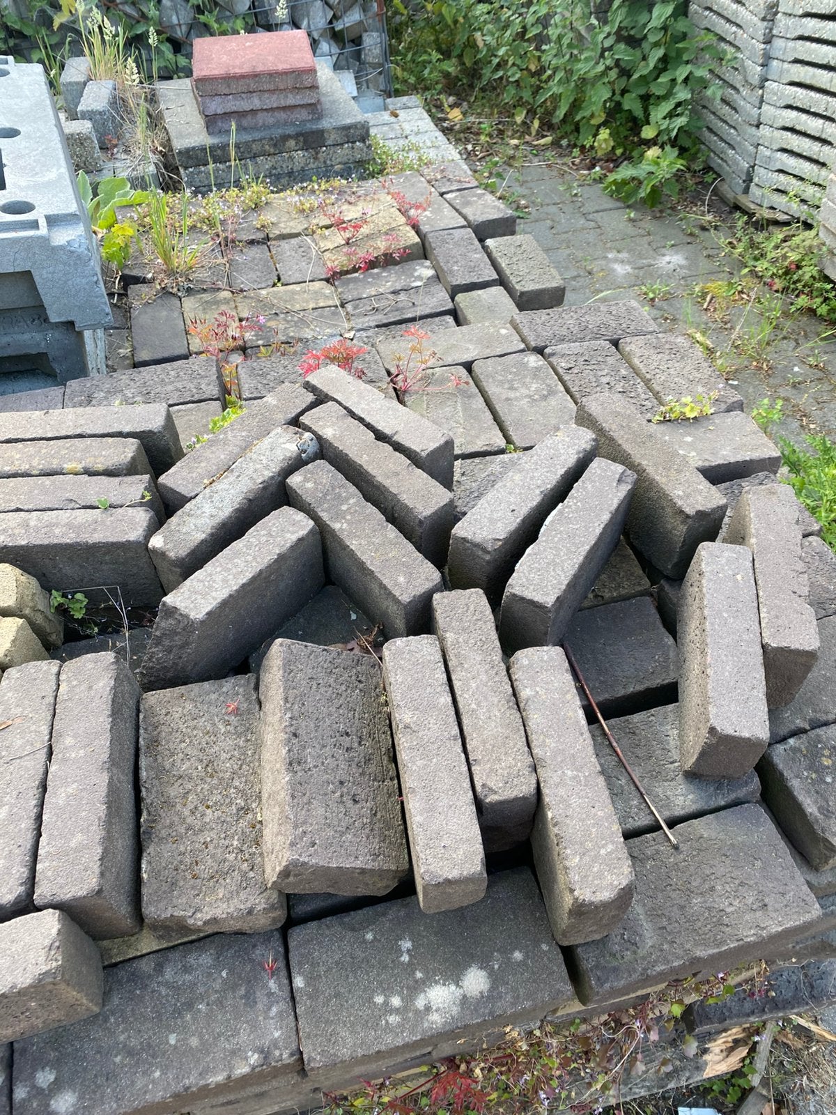 Circa 10 m2 gebakken waaltjes, Tuin en Terras, Ophalen of Verzenden, Zo goed als nieuw, Klinkers