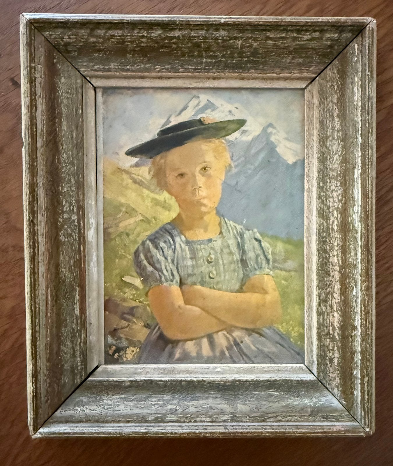 Antiek Portret Alpenmeisje – Hedwig von Schlieben, Ophalen of Verzenden, Vintage, Portret of Personen