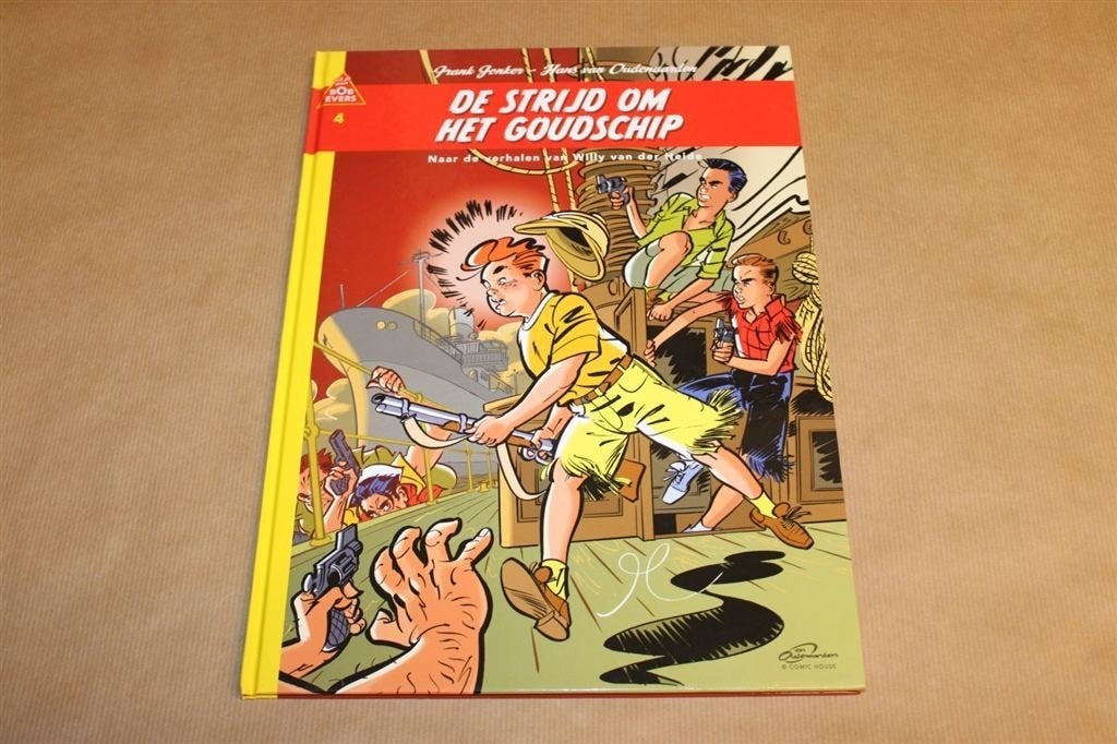 Bob Evers - Strijd om het goudschip - Hardcover stripuitgave, Boeken, Eén stripboek, Ophalen of Verzenden, Zo goed als nieuw