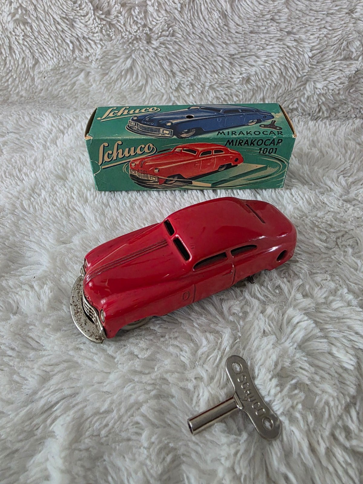 Zeldzame Vintage Schuco Mirakocar 1001 (Made in U.S.-Zone Ge, Ophalen of Verzenden