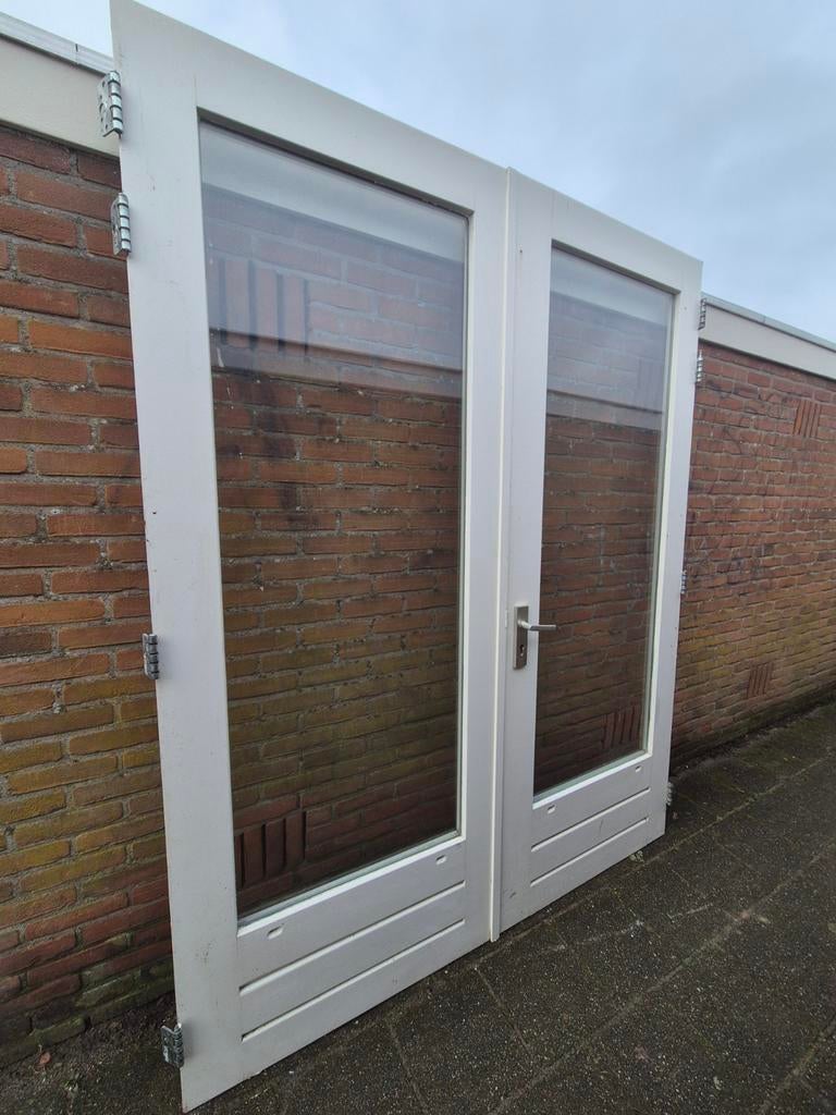 Openslaande deuren, terrasdeuren, tuindeuren, Ophalen, Gebruikt, Hout