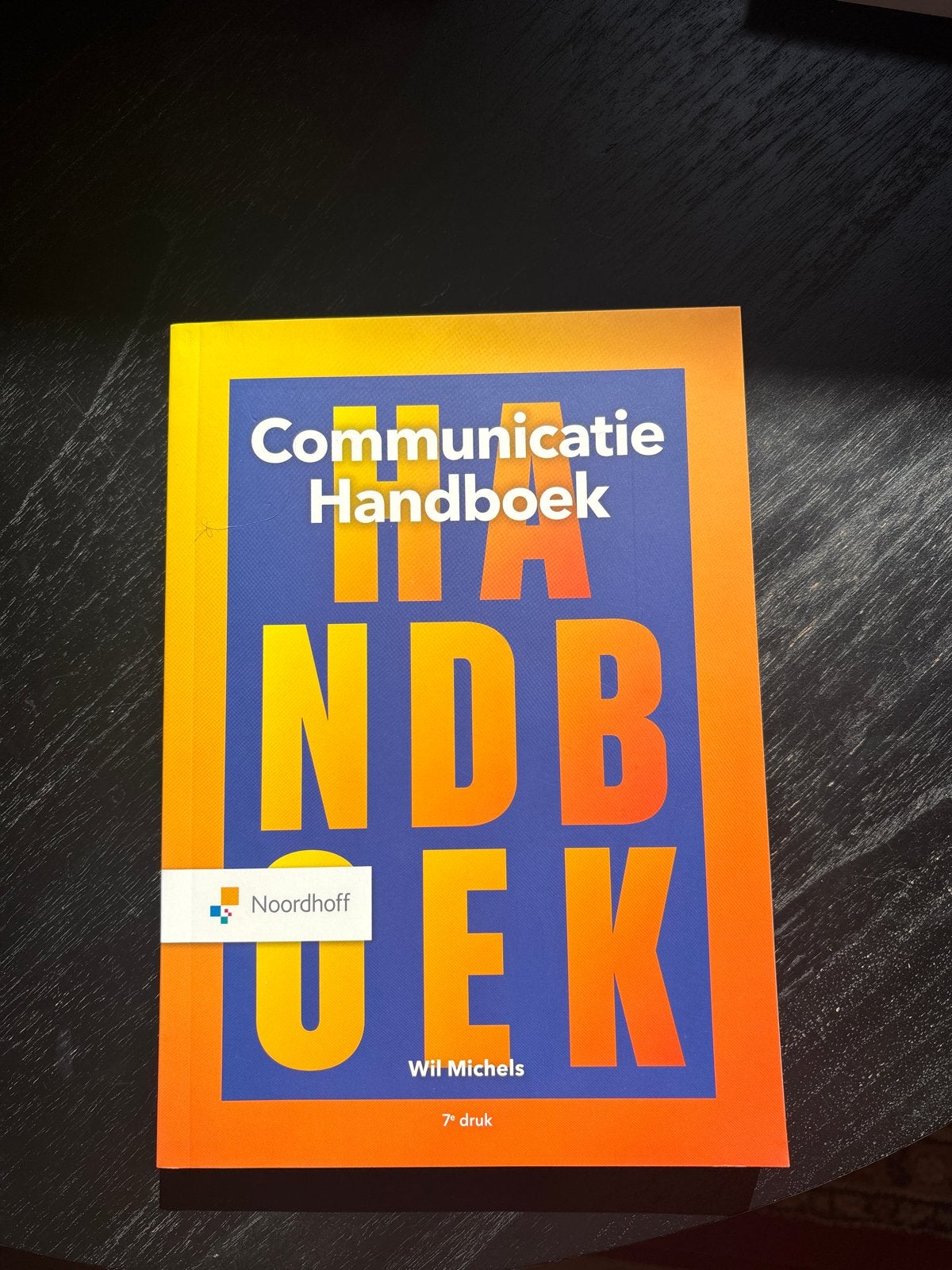 Communicatie Handboek - 7e druk - Zo goed als nieuw, Boeken, Studieboeken en Cursussen, Ophalen of Verzenden, Gamma, Nieuw, LBO