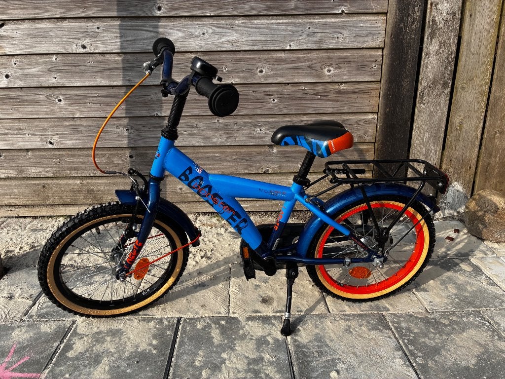 Loekie Booster 16 inch, Ophalen, Terugtraprem, Zijwieltjes, 16 tot 20 inch