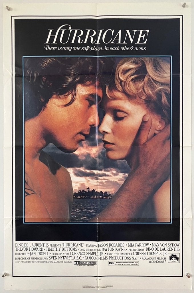 Hurricane (1979) - Originele filmposter, Verzamelen, Verzenden, Gebruikt, A1 t/m A3, Film en Tv