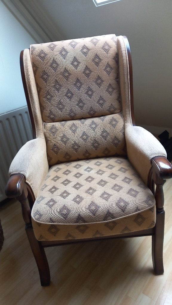 Fauteuil, Gebruikt, 75 tot 100 cm, Ophalen of Verzenden, Stof