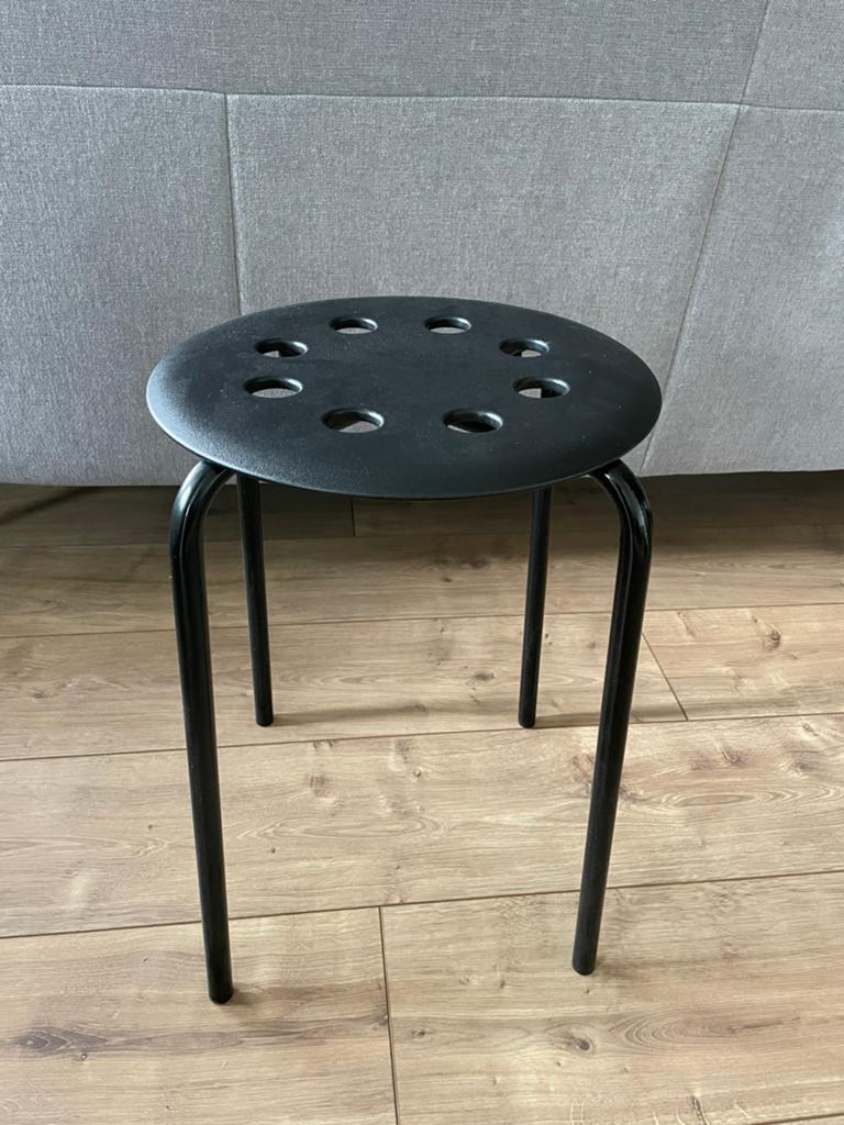 IKEA Marius kruk, zwart, 45 cm, Huis en Inrichting, Ophalen, Zo goed als nieuw