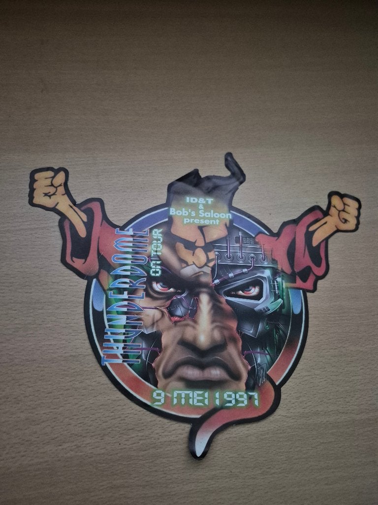 Thunderdome On Tour 1997 Flyer - Gabber Hardcore, Verzamelen, Gebruikt, A4 of kleiner, Ophalen of Verzenden, Overige vormen