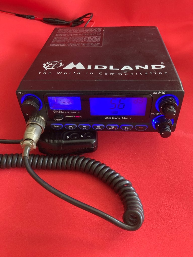 27 mc Midland 248 Excell multi, Ophalen of Verzenden, Zo goed als nieuw, Zender en Ontvanger