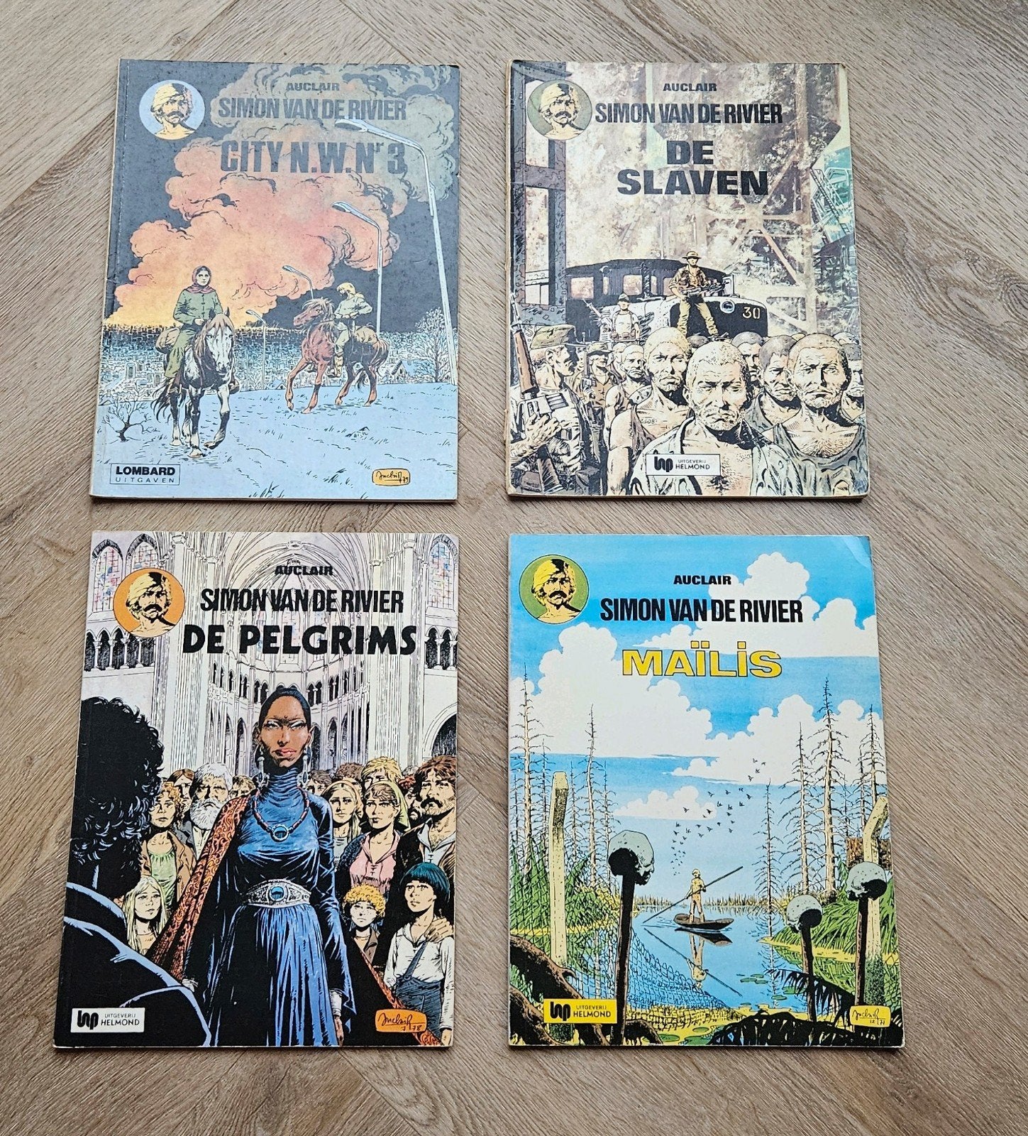 Simon van de Rivier – Auclair – Lombar 4x, Boeken, Meerdere stripboeken, Ophalen of Verzenden, Gelezen