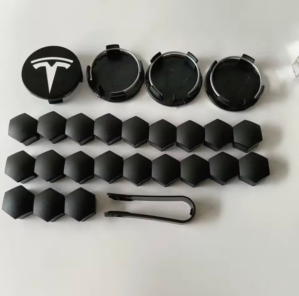 Tesla centercaps set, Auto diversen, Wieldoppen, Ophalen of Verzenden, Nieuw