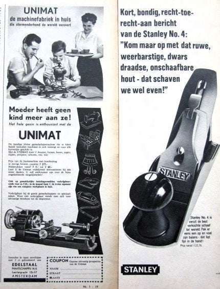 27 vintage advertenties reclames klussen 57-70 huis klus DIY, Ophalen of Verzenden, Gebruikt, Overige typen