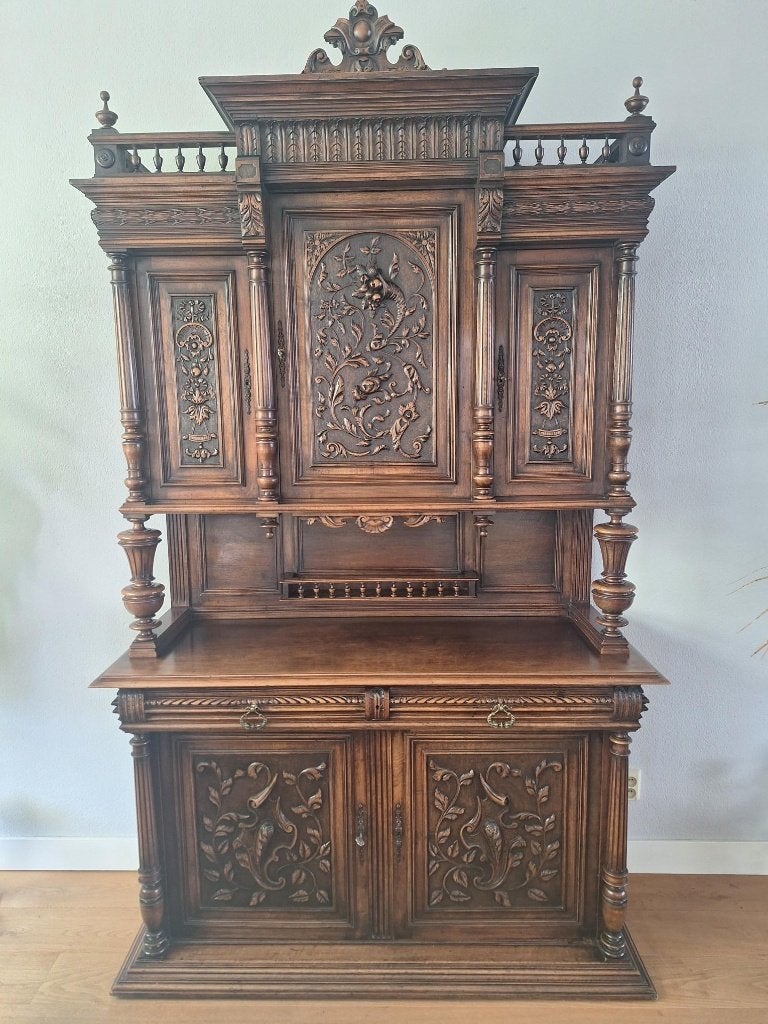 Prachtige antieke Franse jachtkast buffetkast Henri II-stijl, Antiek en Kunst, Antiek | Meubels | Kasten, Ophalen
