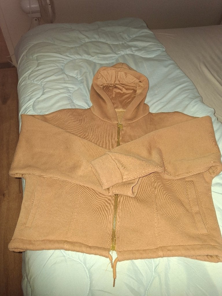 Kort sweatvest, Kleding | Dames, Ophalen of Verzenden, Zo goed als nieuw, Maat 42/44 (L), Bruin