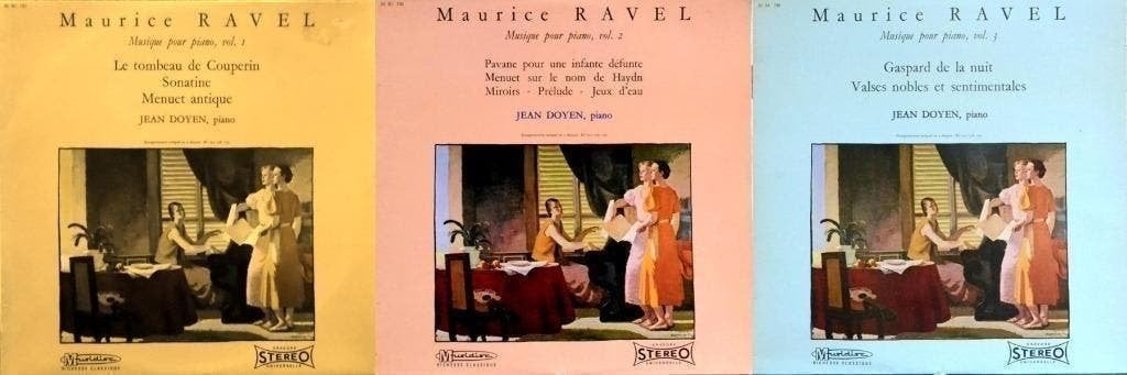 Maurice Ravel Jean Doyen–Musique Pour Piano Vol. 1-2-3  3LP, Cd's en Dvd's, Kamermuziek, Ophalen of Verzenden, Zo goed als nieuw