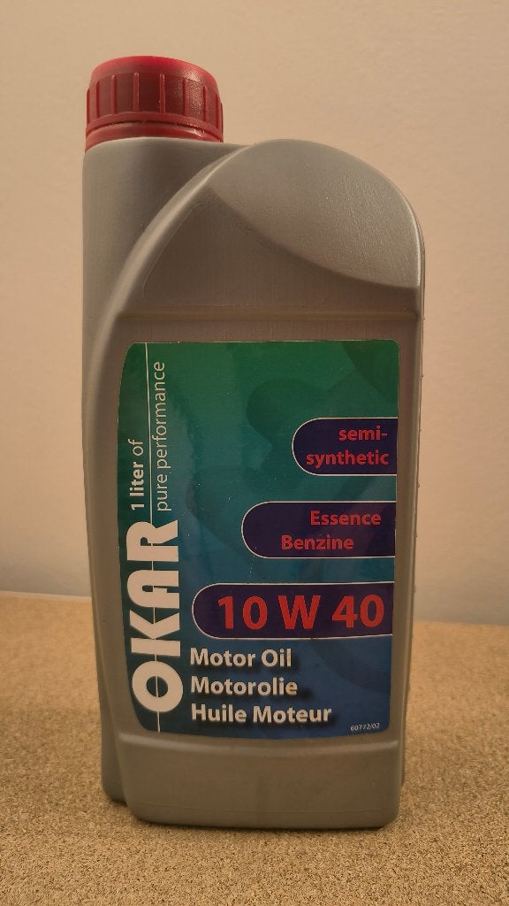 Motorolie Okar semi-synthetic 10W40 1 liter verzegelde fles, Ophalen of Verzenden