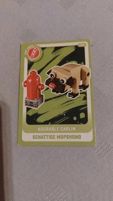 Lego Creator Adorable Carlin Mopshond kaart 103, Verzenden, Lego, Overige typen, Zo goed als nieuw