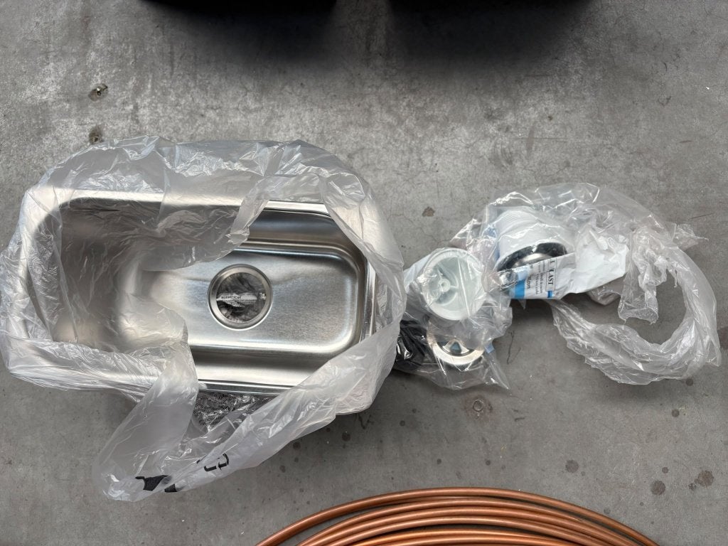 RVS gootsteen voor boot of camper, nieuw in verpakking