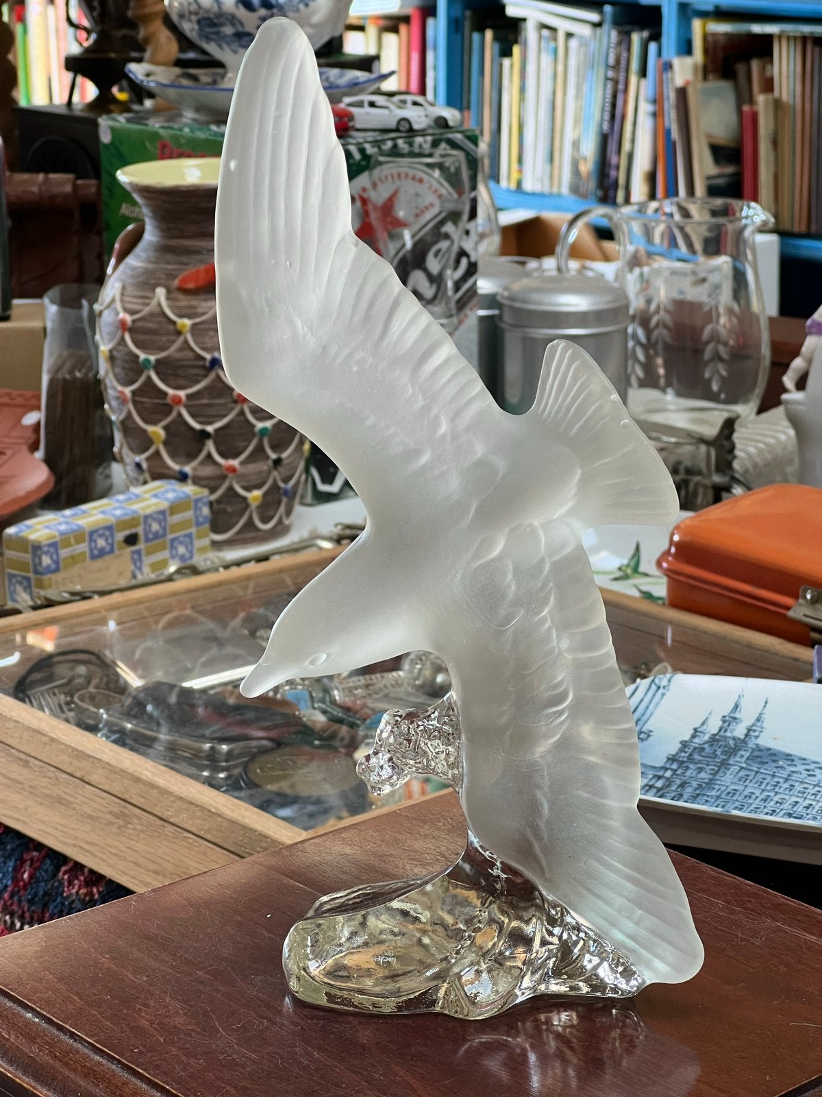 Goebel Glazen Meeuw - Helder & Gesatineerd Glas, Ophalen of Verzenden