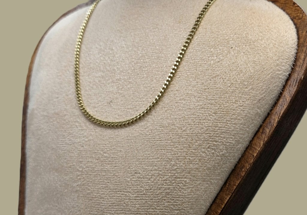 Gouden vintage gourmet schakel ketting. 2026/574, Sieraden, Tassen en Uiterlijk, ., Ophalen of Verzenden, Zo goed als nieuw, .