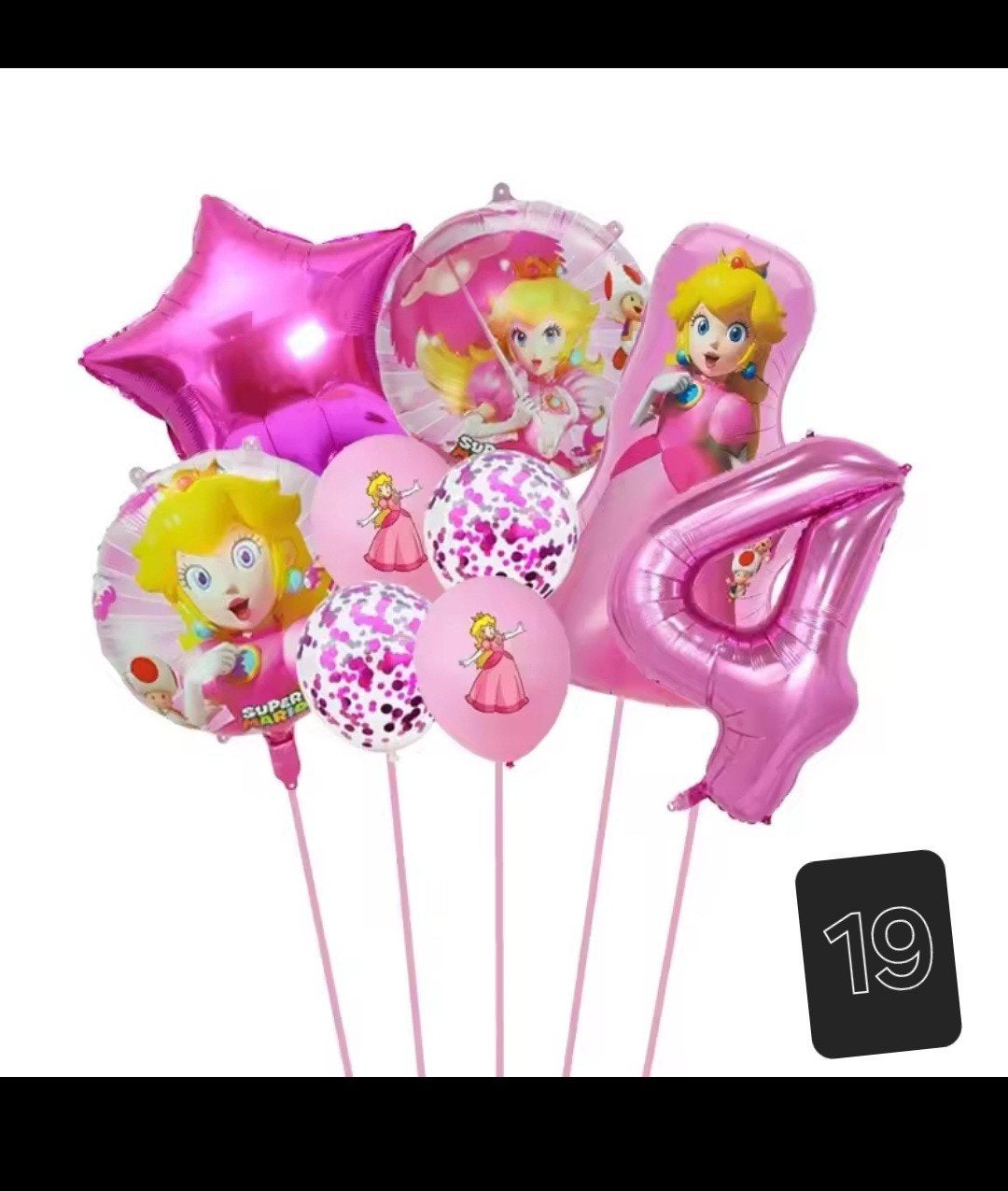 Prinses Peach Super Mario Ballonnen Set - Nieuw, Hobby en Vrije tijd, Feestartikelen, Ophalen of Verzenden, Nieuw, Versiering