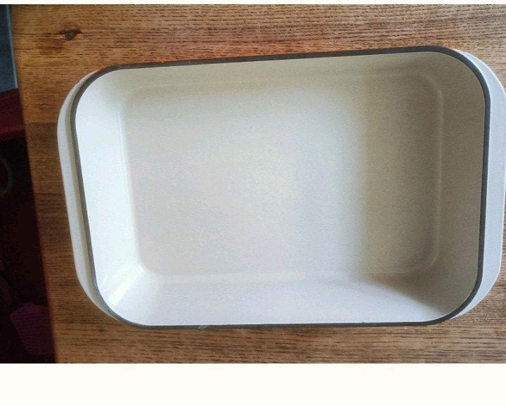 prachtige grote Le Creuset ovenschaal gietijzer ook inductie, Ophalen of Verzenden, Gebruikt, Overige materialen