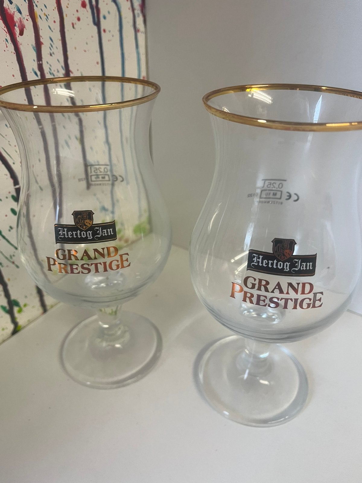 Hertog Jan grand prestige bierglazen set van 2 glazen, Verzamelen, Biermerken, Ophalen of Verzenden, Nieuw, Glas of Glazen, Hertog Jan