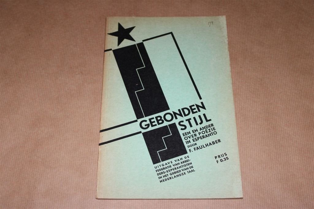 Gebonden stijl - Over poëzie in Esperanto - 1937, Ophalen of Verzenden, Gelezen, Europa