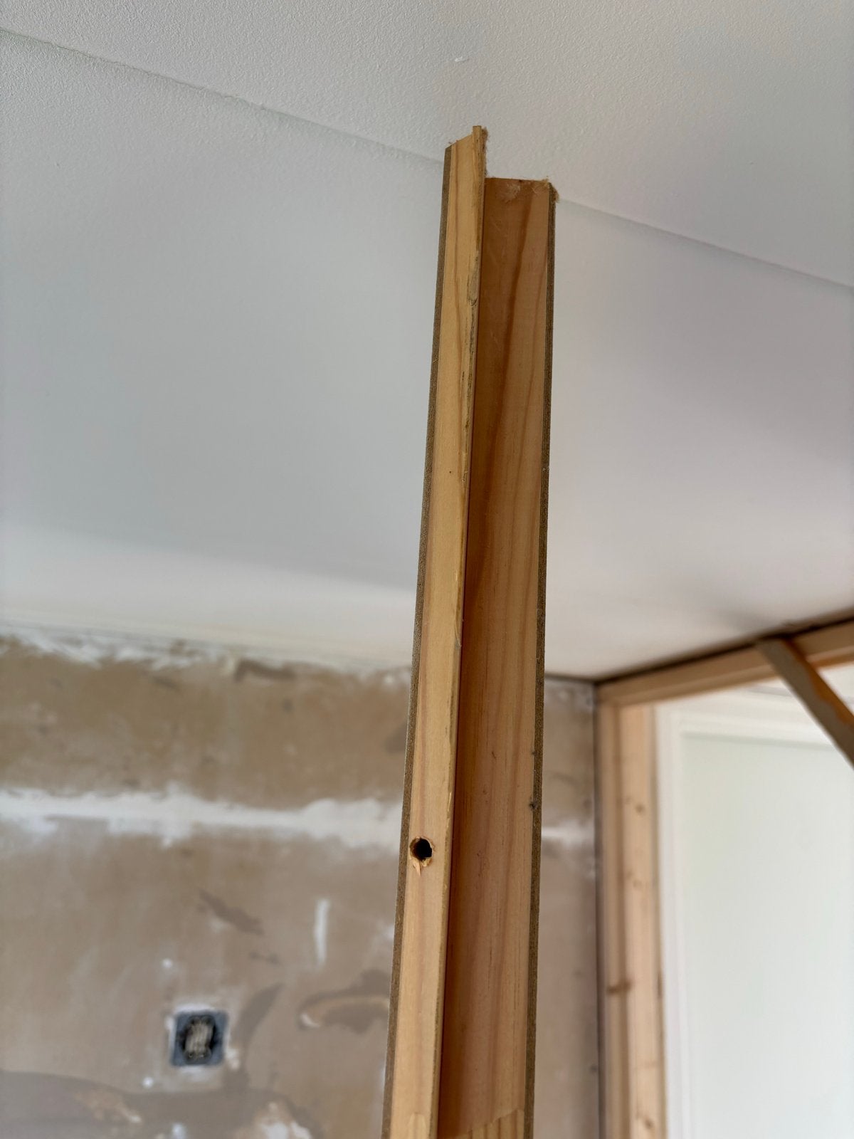 Opdekdeur rechts draaiend - 83 x 201,5 cm - Wit ongelakt, Doe-het-zelf en Verbouw, Ophalen, Gebruikt, 80 tot 100 cm, Binnendeur